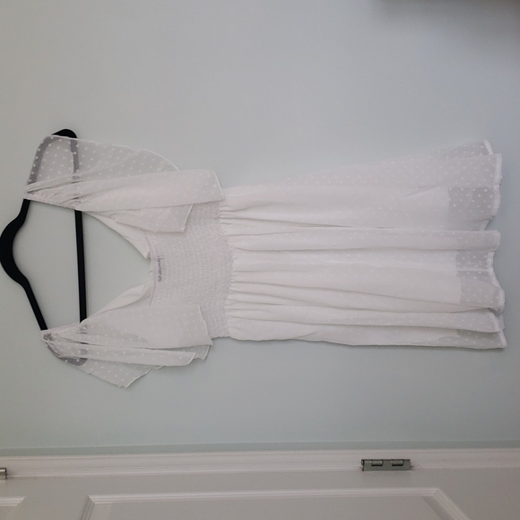 White Swiss Dot Mini Dress - Picture 5 of 7